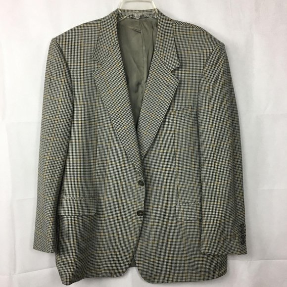 Canali Other - Canali Gray Black Check Wool Sport Coat Sz 48R